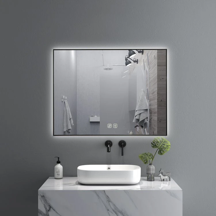 Black Backlit Mirror
